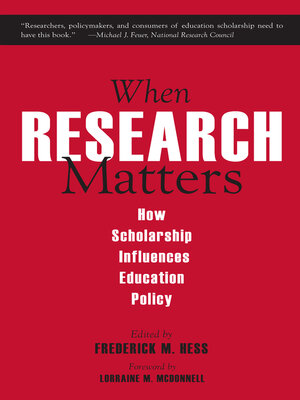 cover image of When Research Matters